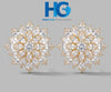 Crystal Snowflake Studs Golden & Silver