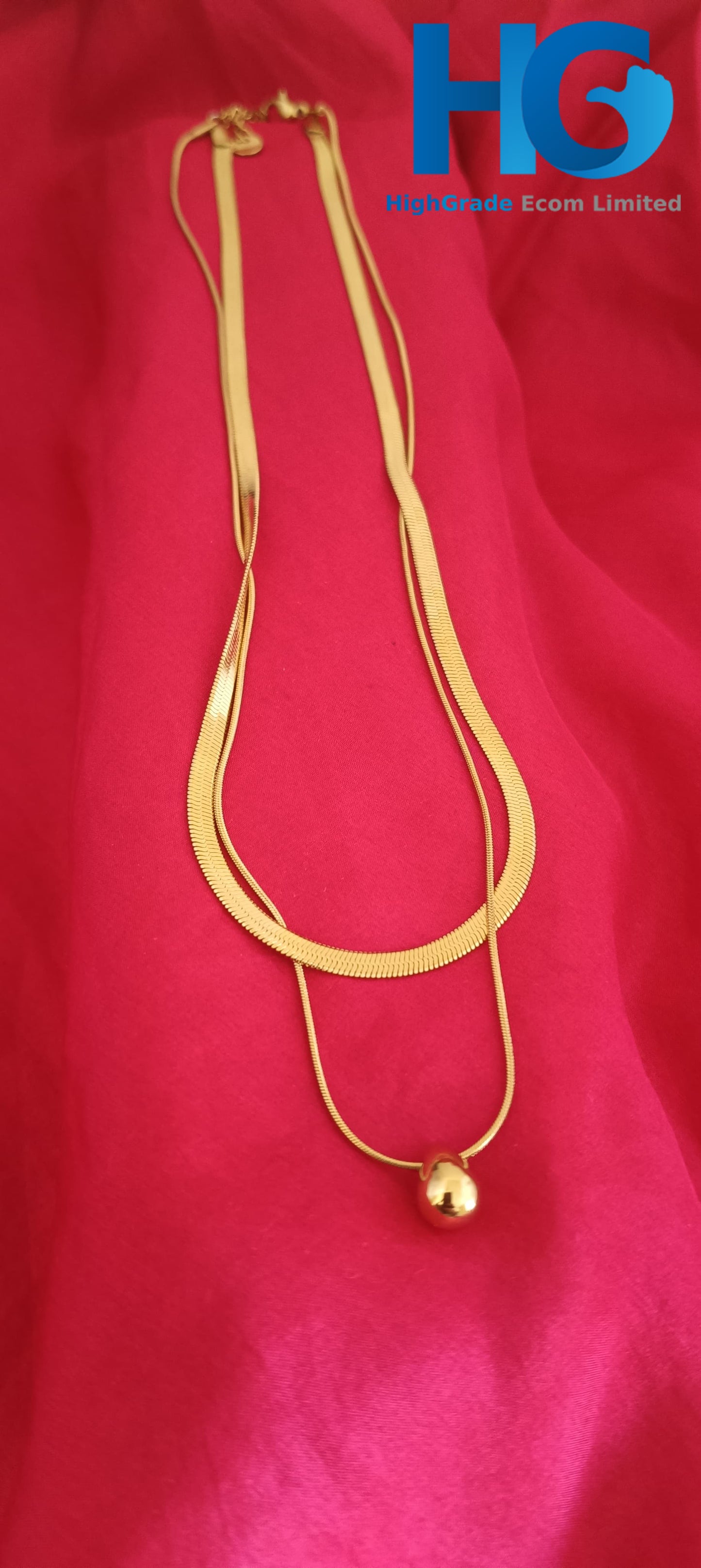 Flat Snake Chain Pendant