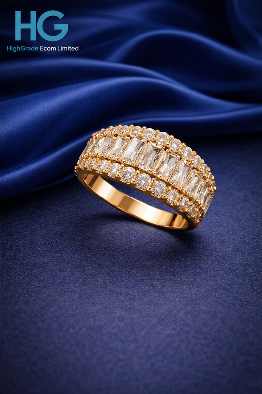 Half Moon Crown Ring (Golden & Silver)