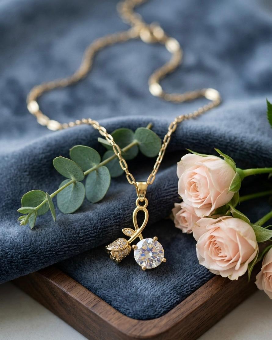 Luxury Golden Flower Diamond
