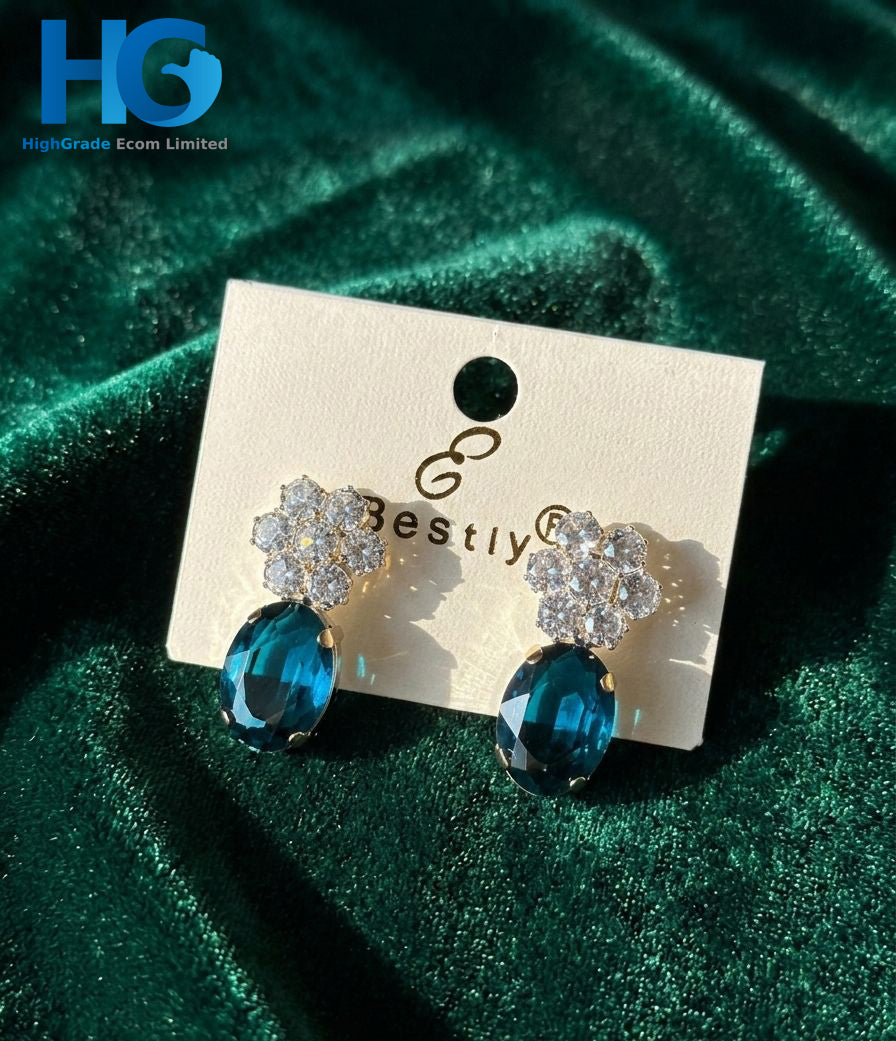 Ocean Bloom Oval Studs