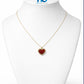 Classic Heart Colours Necklace (Whie, Black, Maroon)