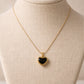 Classic Heart Colours Necklace (Whie, Black, Maroon)