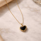 Classic Heart Colours Necklace (Whie, Black, Maroon)