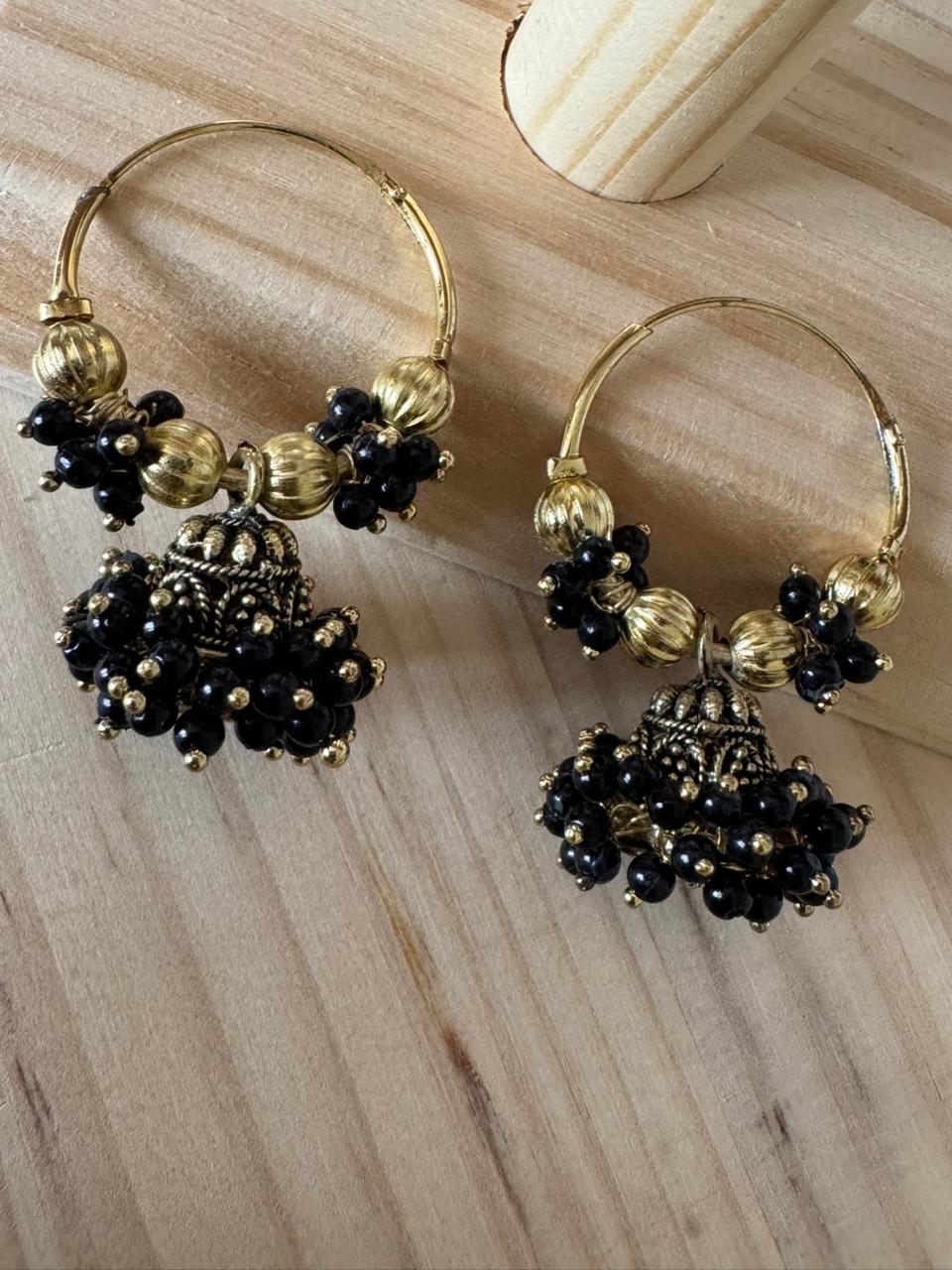 Antique Pearl Jhumki Hoops