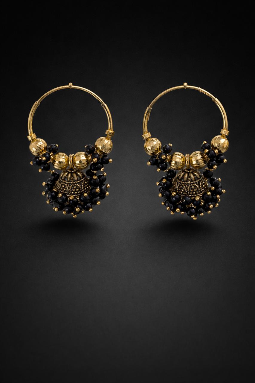 Antique Pearl Jhumki Hoops