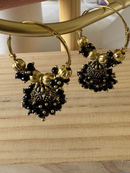 Antique Pearl Jhumki Hoops