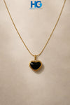 Classic Heart Colours Necklace (Whie, Black, Maroon)