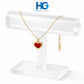 Classic Heart Colours Necklace (Whie, Black, Maroon)