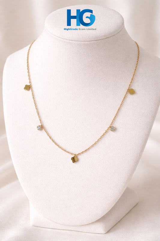 Clover & Sparkle Layer Necklace