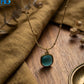 Color Stone Square Pendant