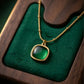 Color Stone Square Pendant