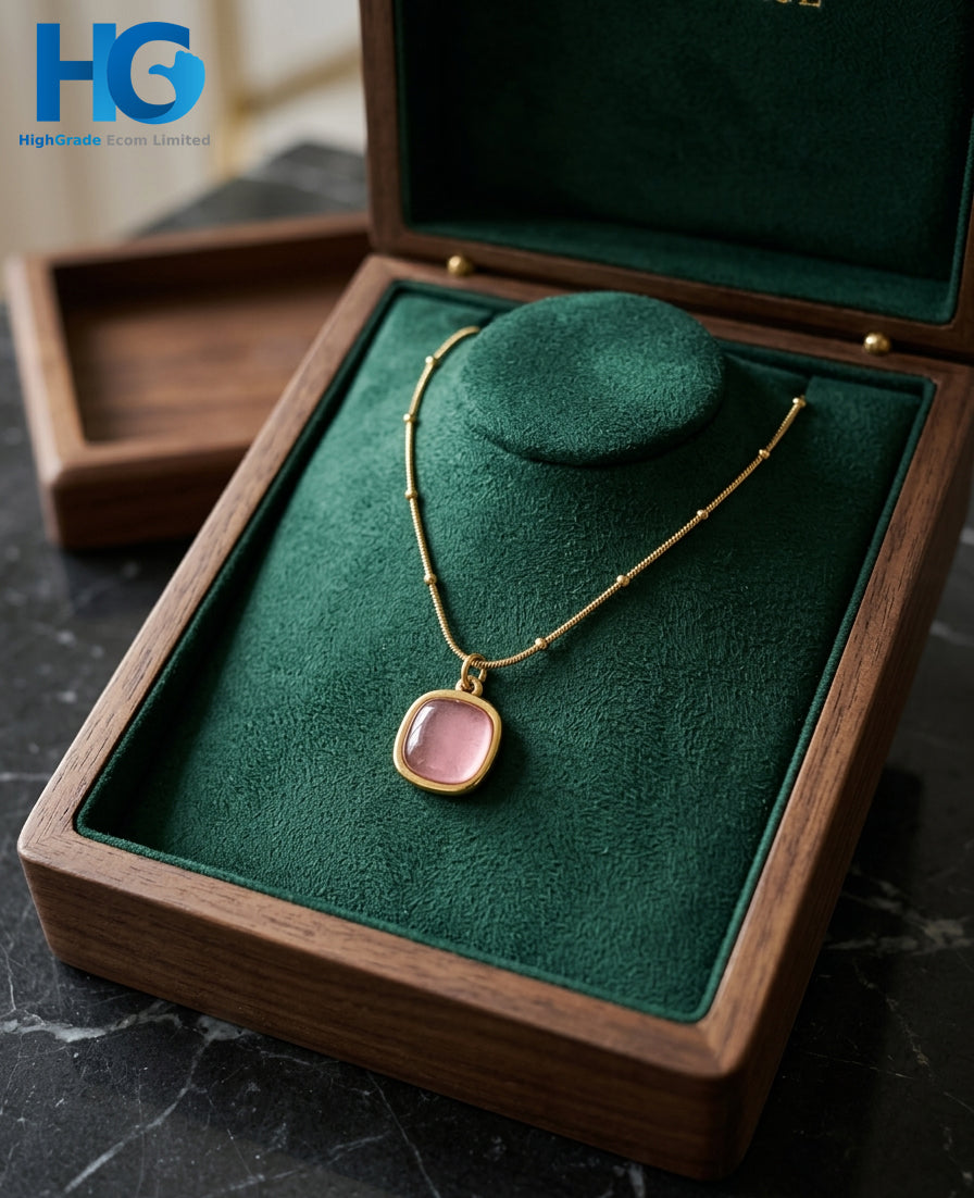 Color Stone Square Pendant