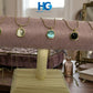 Color Stone Square Pendant