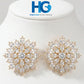 Crystal Snowflake Studs Golden & Silver