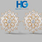 Crystal Snowflake Studs Golden & Silver