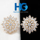 Crystal Snowflake Studs Golden & Silver