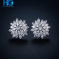 Crystal Snowflake Studs Golden & Silver