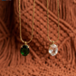 Glow Oval Pendant (Emerald & Crystal)