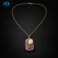 Enamel Rose Charm Necklace