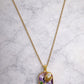 Enamel Rose Charm Necklace