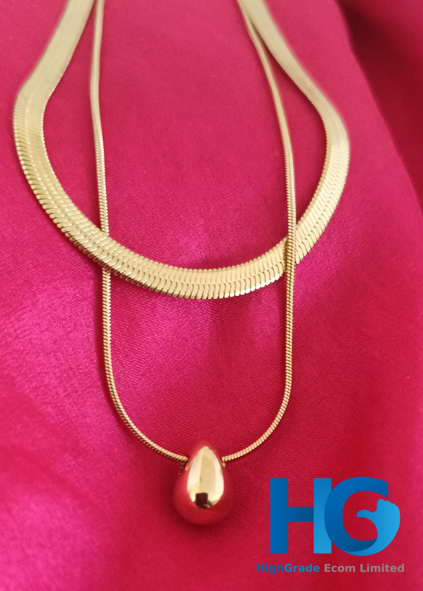 Flat Snake Chain Pendant