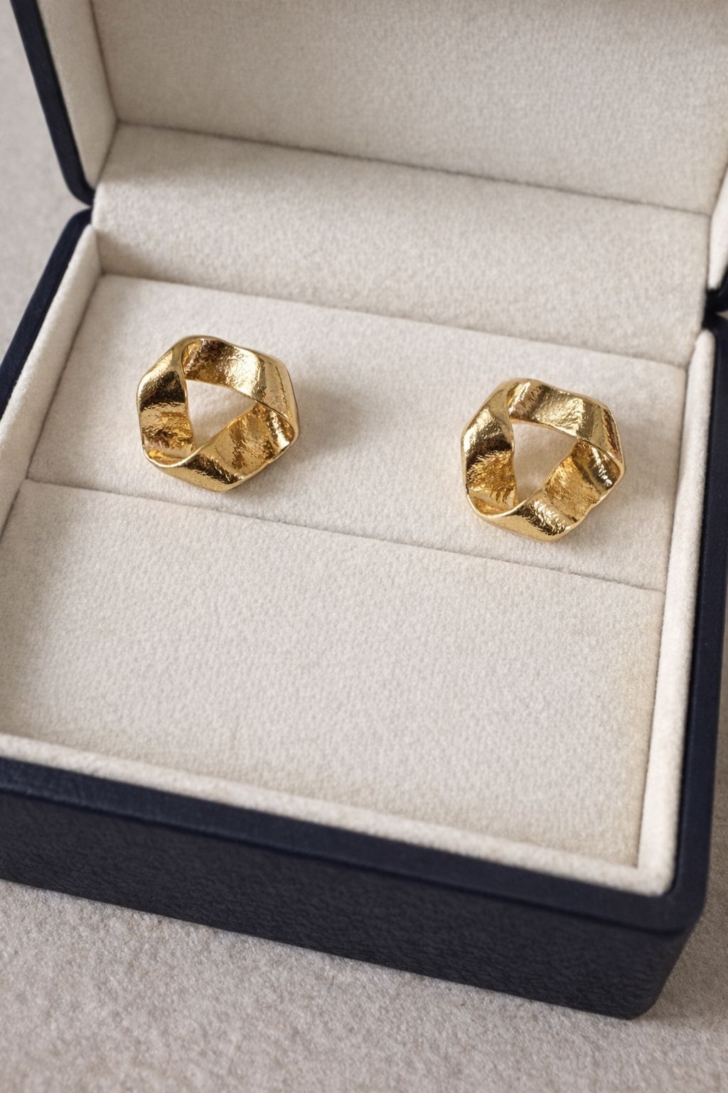 Geometric Foiled Golden Earring