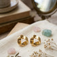 Geometric Foiled Golden Earring