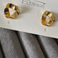 Geometric Foiled Golden Earring