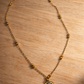 Golden Bead Chain Rose Pendant