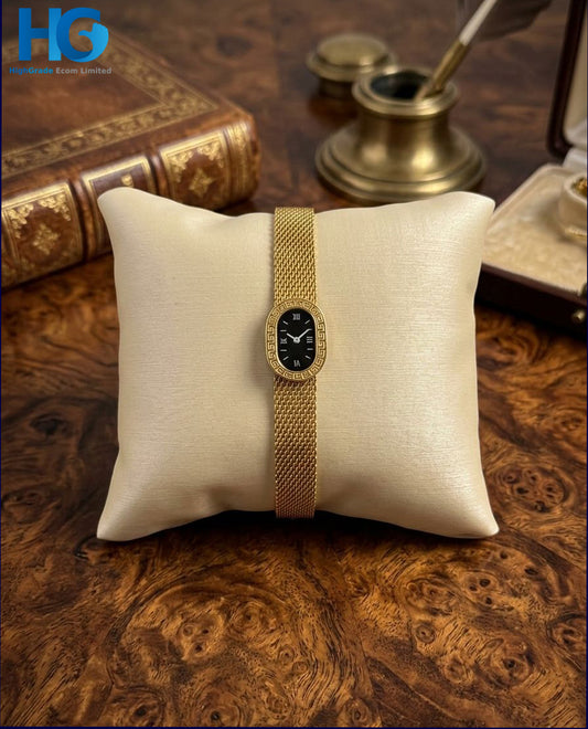 Golden Mesh Oval Dial