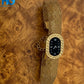 Golden Mesh Oval Dial