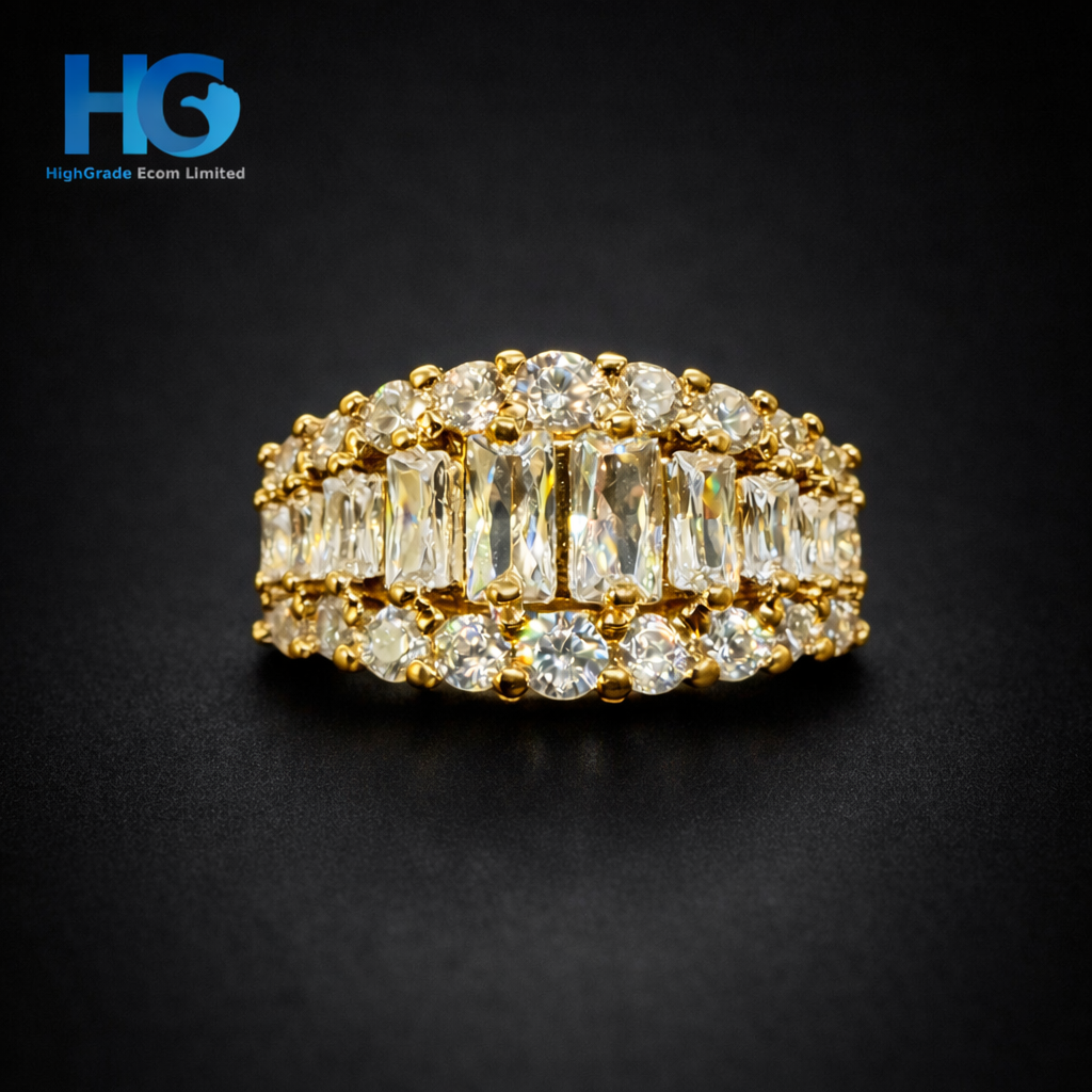 Half Moon Crown Ring (Golden & Silver)