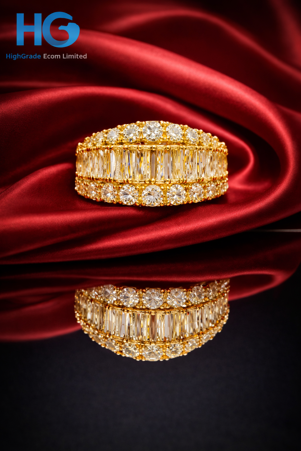 Half Moon Crown Ring (Golden & Silver)