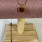 Classic Heart Colours Necklace (Whie, Black, Maroon)