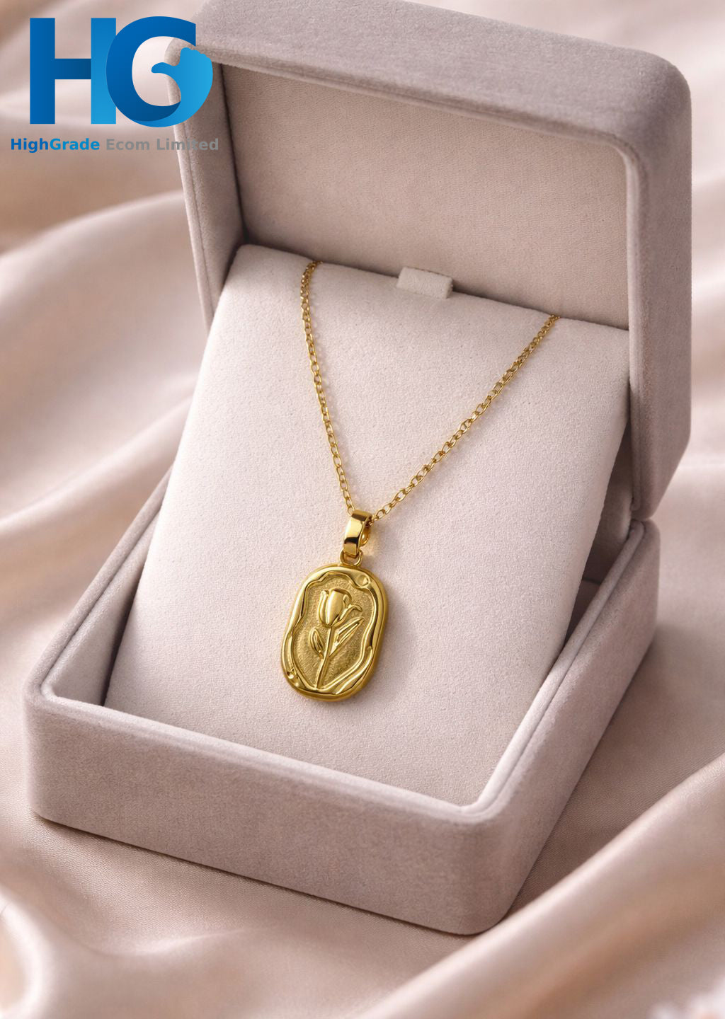Minimal Rose Pendant