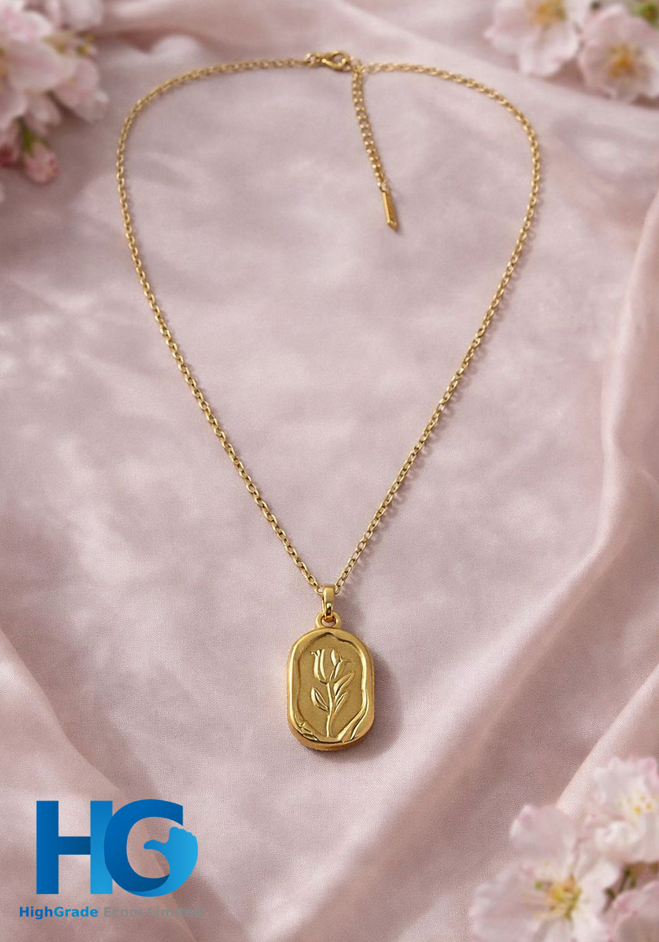 Minimal Rose Pendant