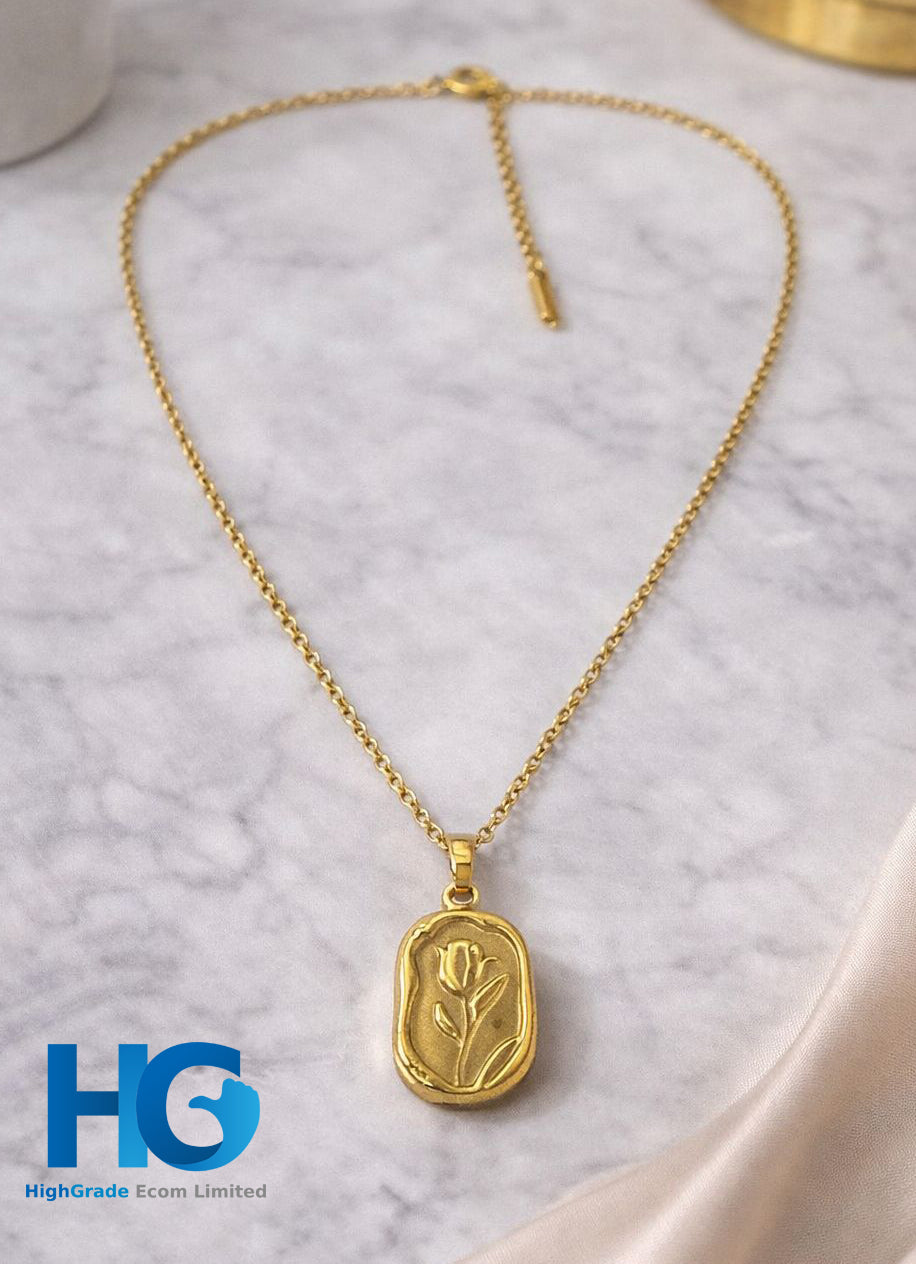 Minimal Rose Pendant