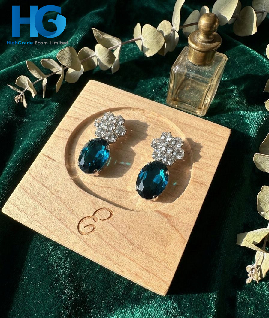 Ocean Bloom Oval Studs