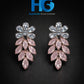Pink Marquise Leaf Studs