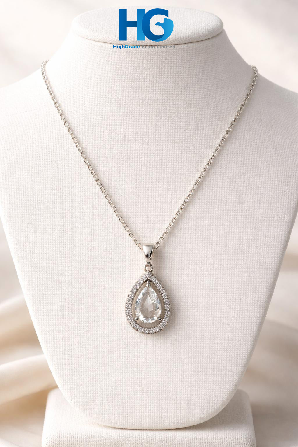 Pure Shine tear drop (White & Blue)