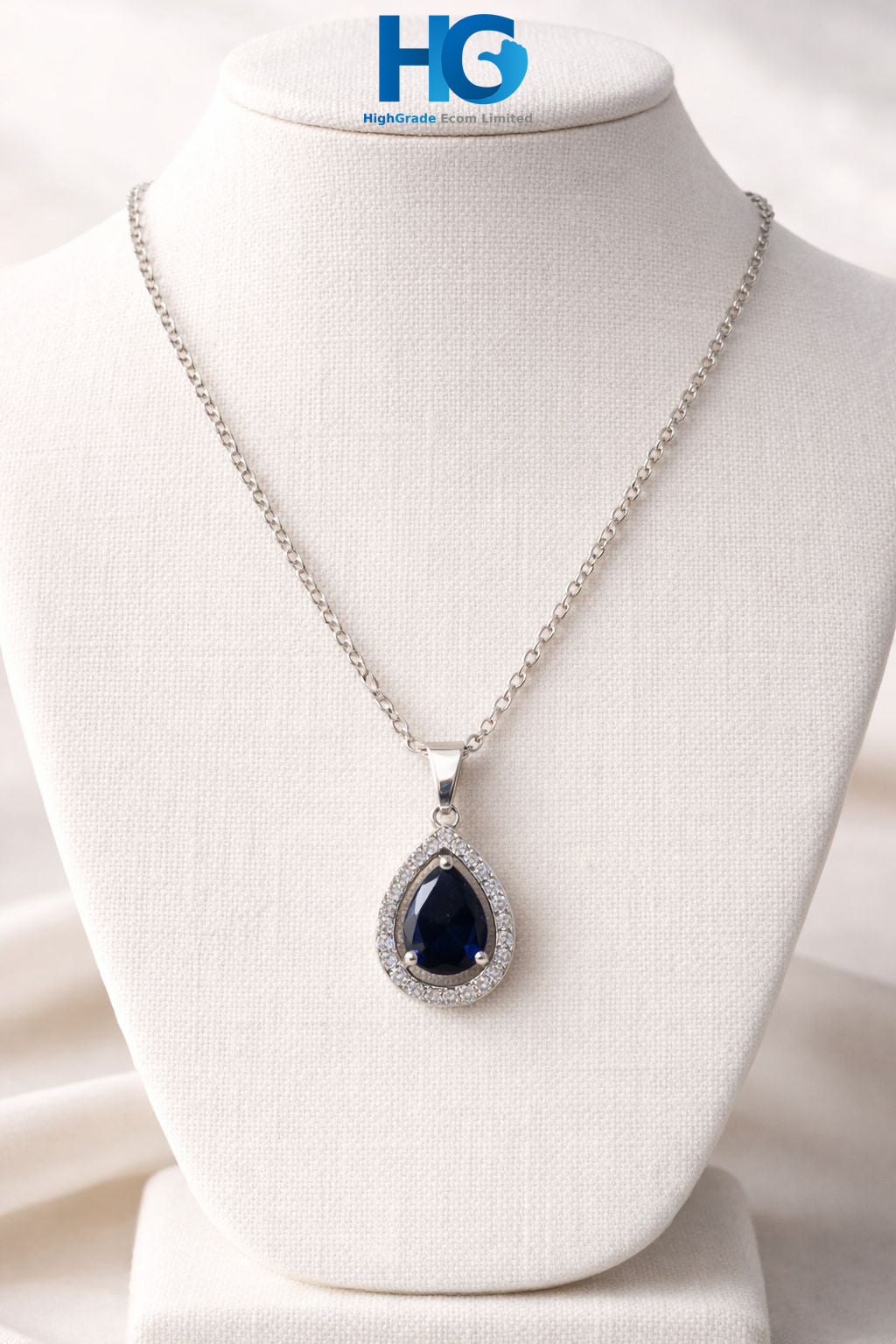 Pure Shine tear drop (White & Blue)