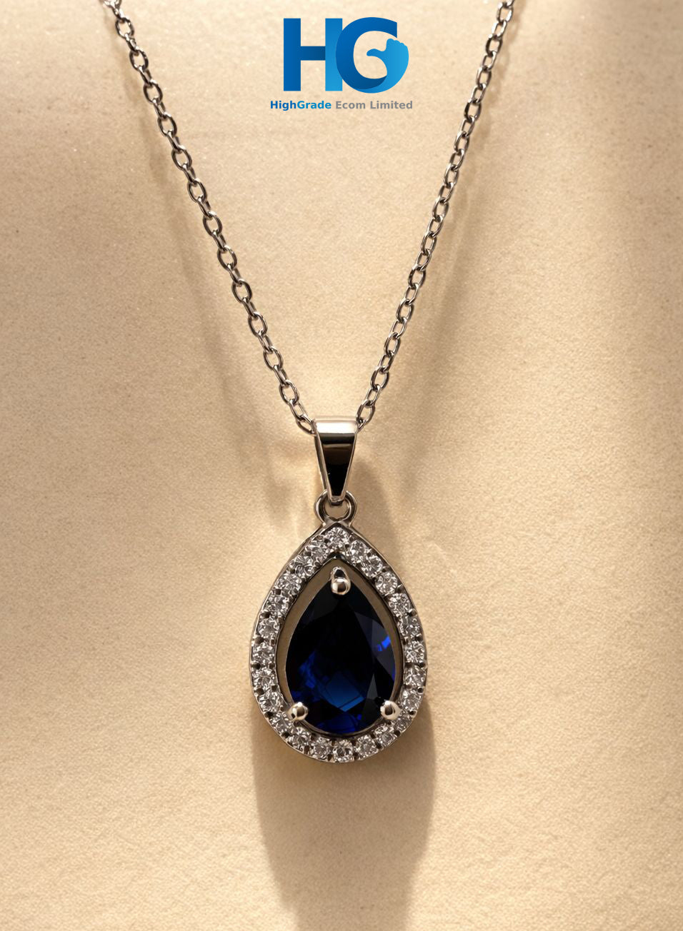 Pure Shine tear drop (White & Blue)