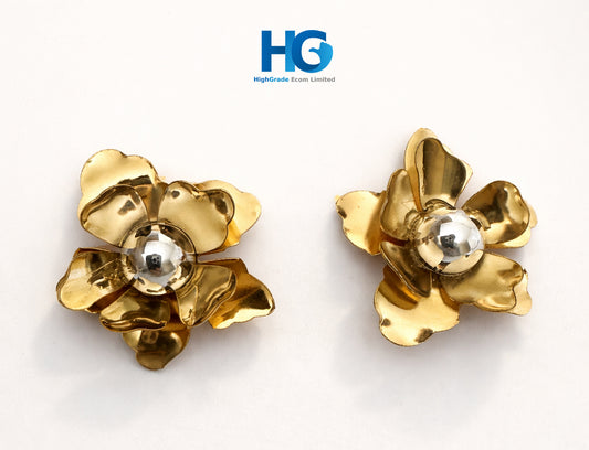 Rose Petal Studs Golden