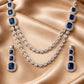 Silver Blue American Diamond
