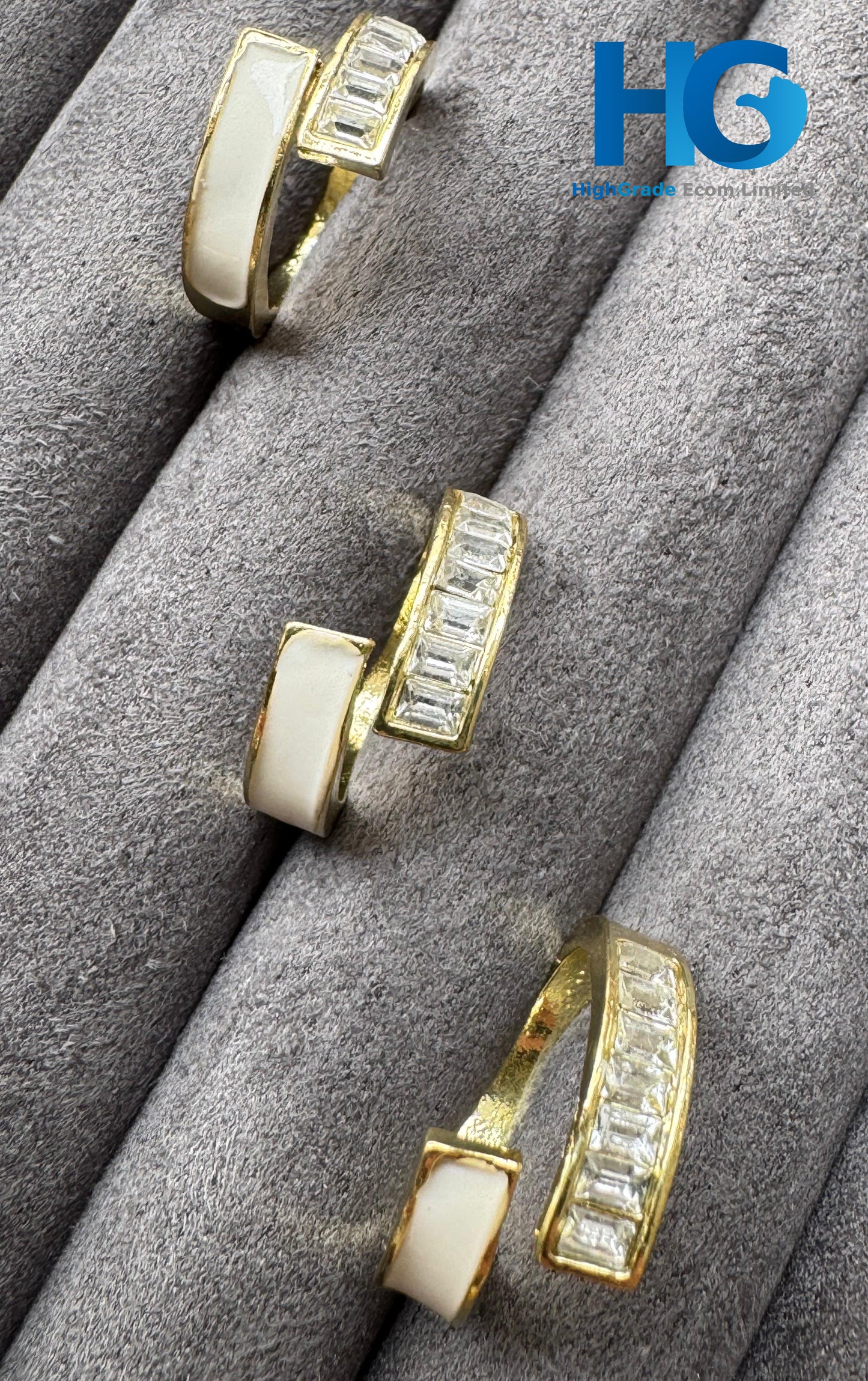 Sparkle Diamonds Enameled Golden