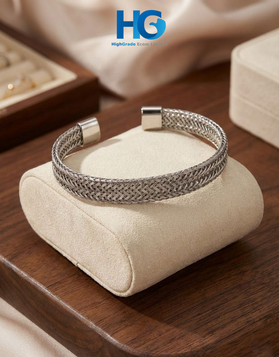 Steel Mesh Cuff Silver