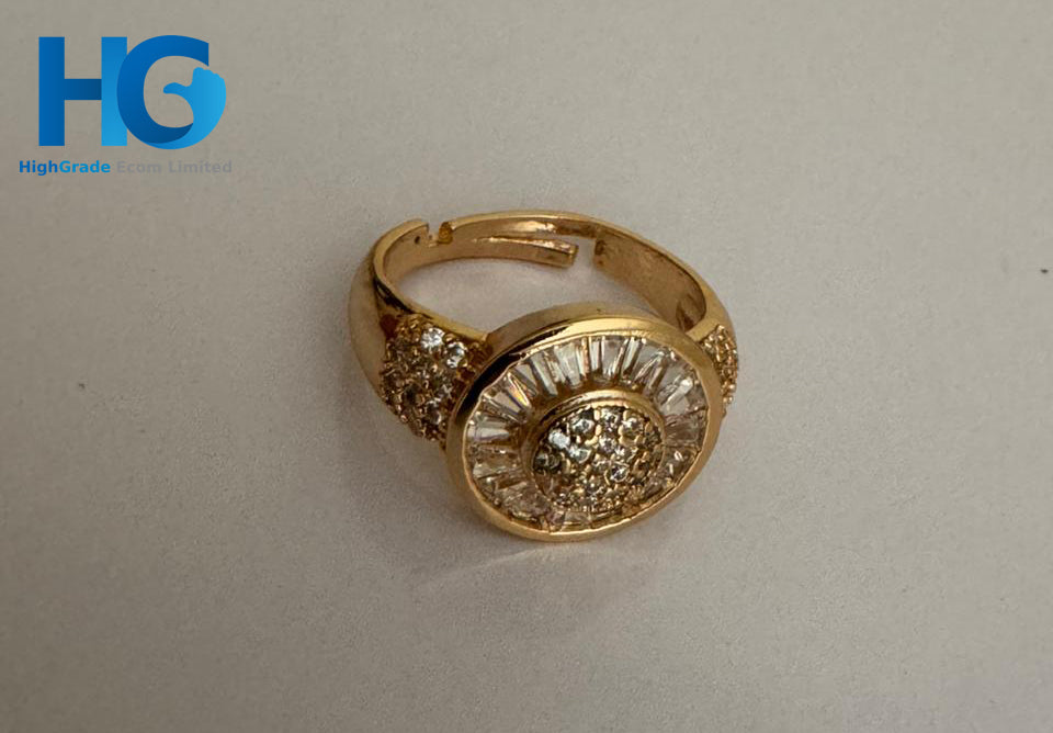 Sunburst Elegance Ring Silver