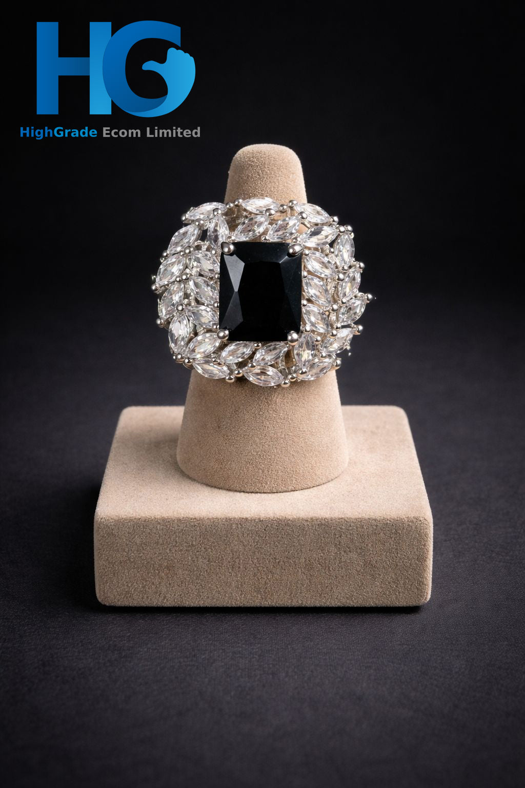 The Royal Leaf Halo Ring