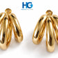 Triple Layer Golden Hoops